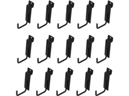 Ganchos De Metal Preto Chanfrado Yardenfun Painel Perfurado, 15 Peças, Com Revestimento Cromado Anticorrosivo,