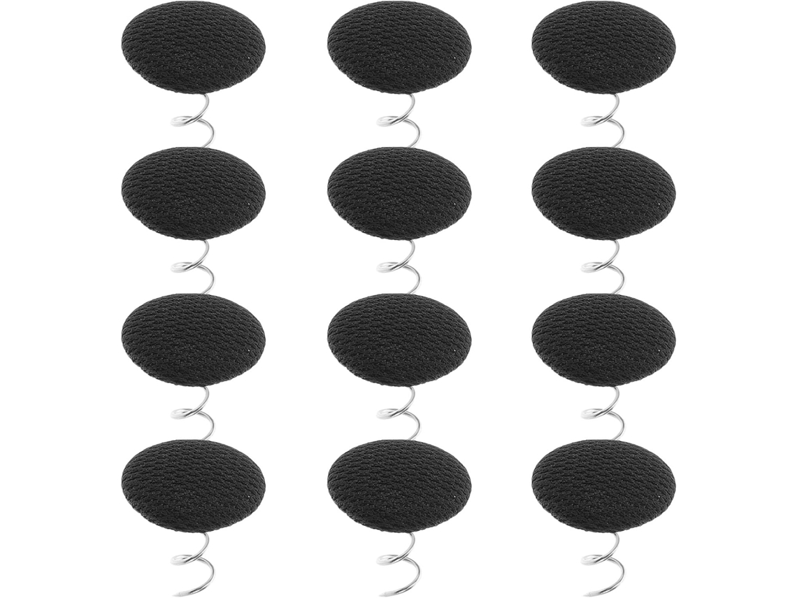 12 Pinos De Estofamento Torcidos - 0,7'' Para Móveis E Sofás Pretos