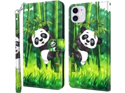 Capa Proteção Função Panda para iPhone 13 Mini HONGWE. Pele Sintética Magnética