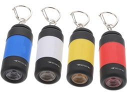 Mini Lanterna De Chaveiro Led Recarregável Via Usb Com 4 Peças, Leve