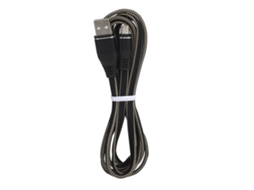 Aetheria cabo de Carregamento Rápido Micro Usb Trançado de Nylon para Celulares Android Preto 1,7m