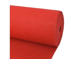 Conjunto 1 Tapete Runner Vidaxl Vermelho Poliéster (1,2 X 12 M)