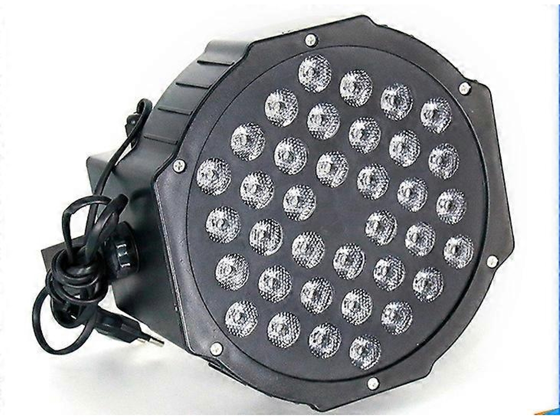 Omni foco de Luz de Escenario 36 Led 1w Rgb Multicolor 7 Modos Control Remoto Dmx Disco Iluminación Flexible