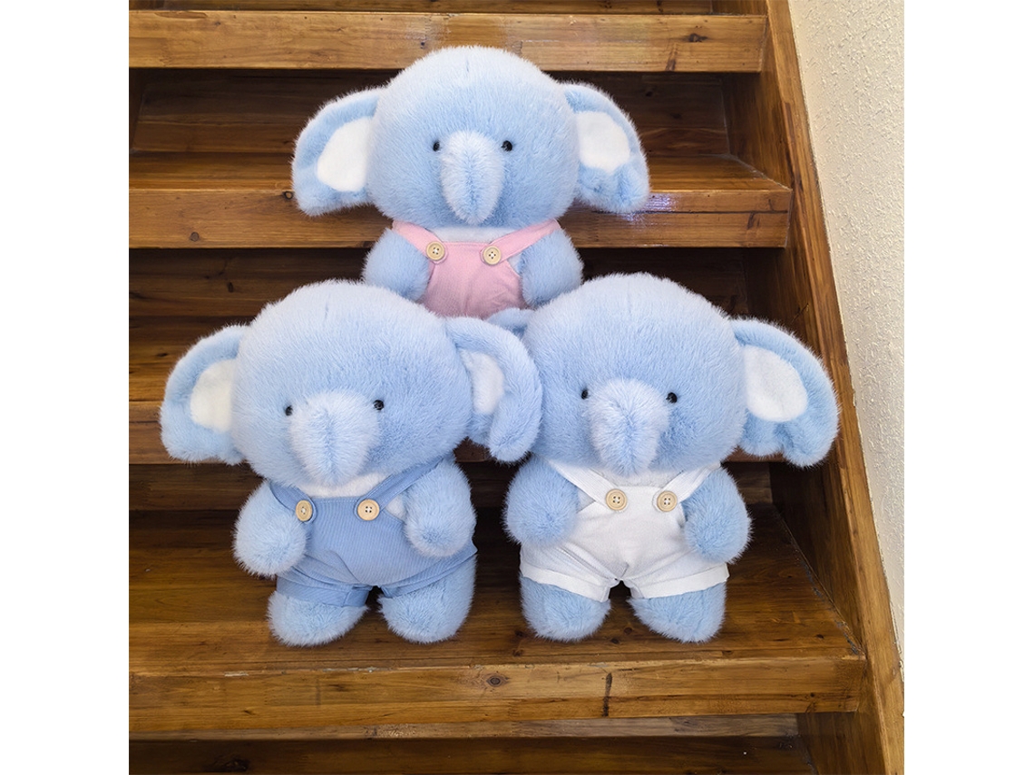 Brinquedo de Pelúcia Elefante Bebê com Macacão Rosa CHABERLU