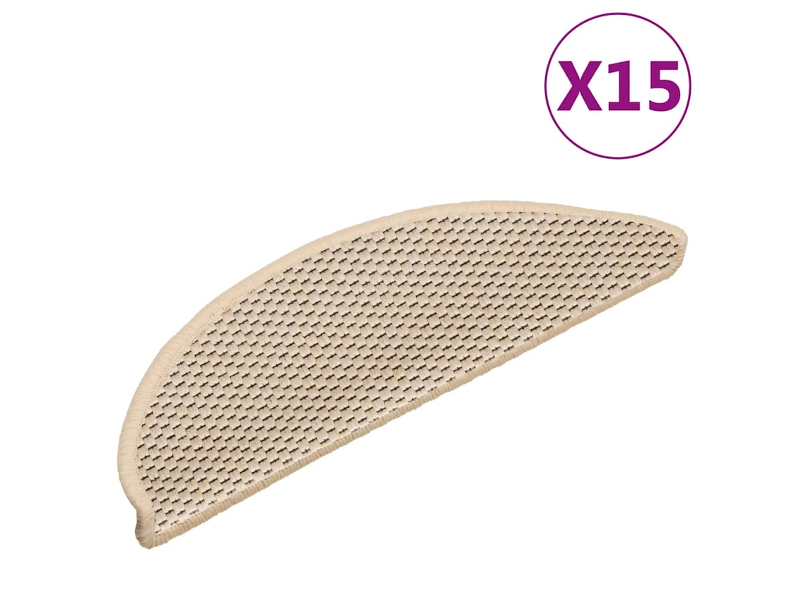 Stair Mat, Stair Mats Vidaxl Creme Tecido (56 X 17 X 3 Cm)