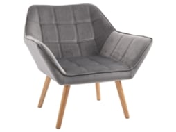 Poltrona Poliéster Cor Cinzento 67x61,5x71 cm Homcom
