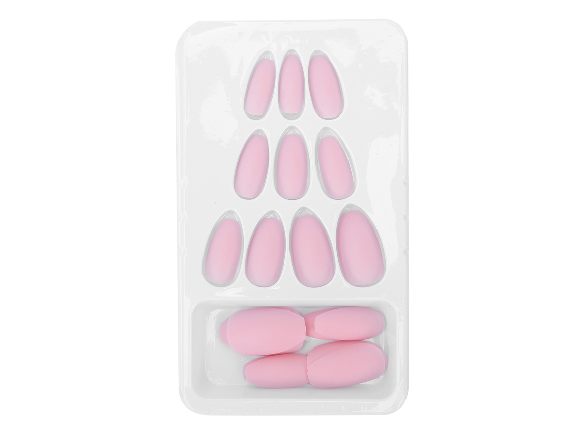 Kit De 24 Unhas Falsas De Arte Em Unhas Com Cores Puras Mate, Capa Total, 12 Tamanhos, Acrílico Não Tóxico