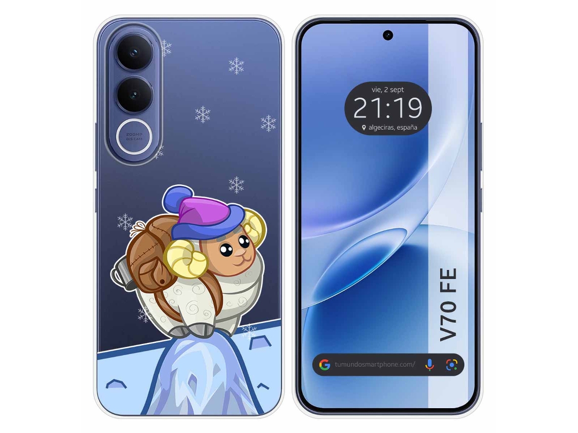 Capa Tumundosmartphone De Silicone Transparente Para Vivo V70 Fe Com Estampa De Cabra Em Desenho Animado