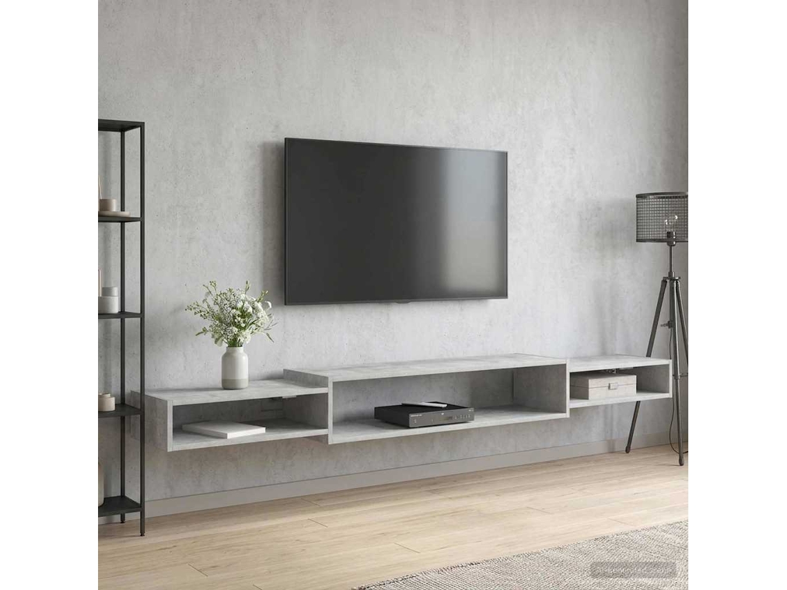 Vidaxl Armário De Tv Montado Na Parede Montagem Na Parede