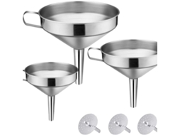 Conjunto De 3 Funis De Aço Inoxidável Para Cozinha