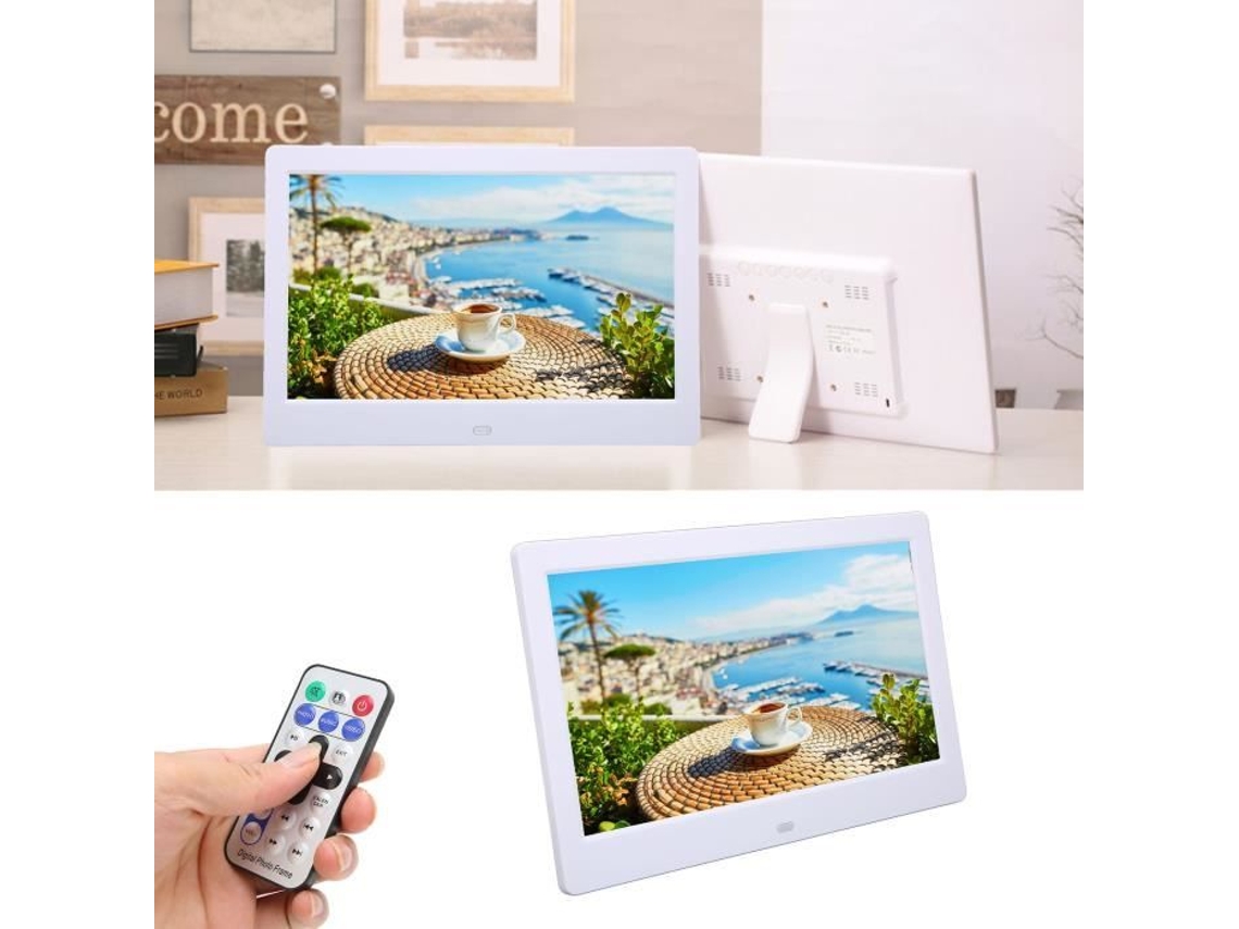 HURRISE Smart Photo Frame 10 1 Polegadas Hd Digital Photo Frame 1024 X 600 Tela Lcd Photo Frame Peça de Vídeo Branco Plugue Da Ue