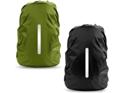 Conjunto de 2 Capas Chuva Impermeáveis​​ para Mochila, Pretas e Verde, Militares. Ref BRILVIBERA