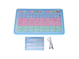 Primerox máquina de Aprendizado de Pinyin Chinês Touch Point com Áudio para Crianças 3 Anos+ Azul