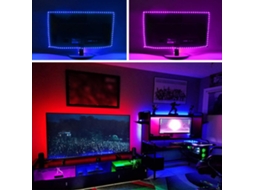 Fita Led Rgb Smd3528 0.5m 30 Leds Usb Controle Remoto 16 Cores 4 Modos Ip65