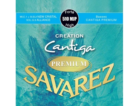 Savarez Conjunto de Cordas Clássico Novo Cristal E1 + B2 Alliance G3 Baixos C