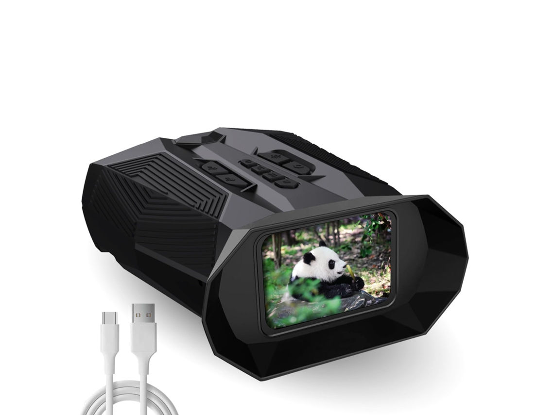 Binóculos Digitais De Visão Noturna 4k Com Ecrã De 3 Polegadas Zoom 20x Alcance 1968 Pés E Bateria Recarregável