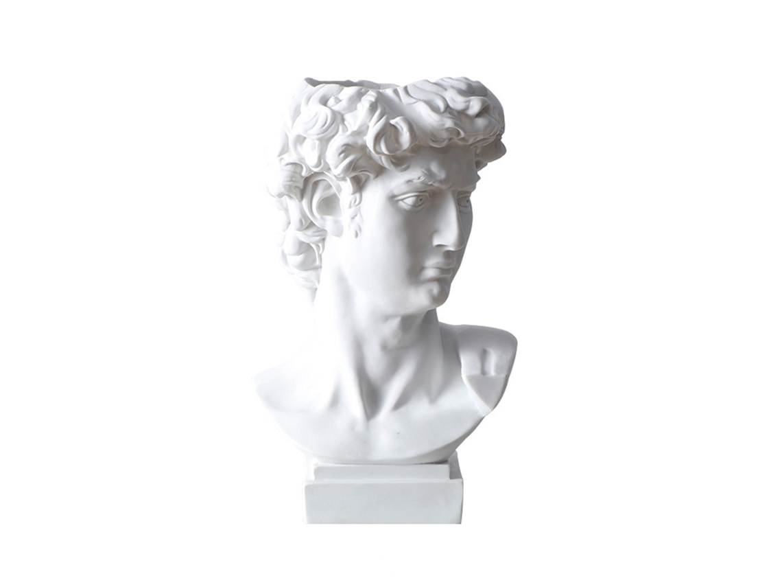 Porta Lápices de Escultura Resina para Oficina Dormitorio, Contenedor Decorativo para Brochas de Maquillaje Y Utensilios de Escritura