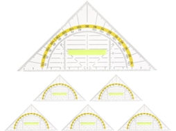 Réguas Triangulares Multifuncionais Para Desenho E Medição, Em