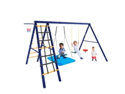 Balanço Externo, Aço De Alta Resistência, 3,2 M X 1,8 M X 2,1 M, Suporta 181 Kg, Múltiplas Opções De Brincadeira, Atende Aos Padrões De Segurança
