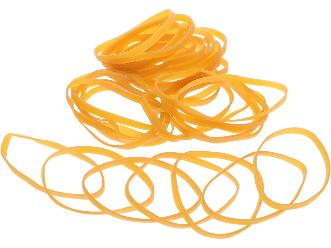Elásticos Amarelos Extra Grossos Luxshiny, Pacote Com 300 Unidades, Alta Elasticidade Livros, Pastas E Organização