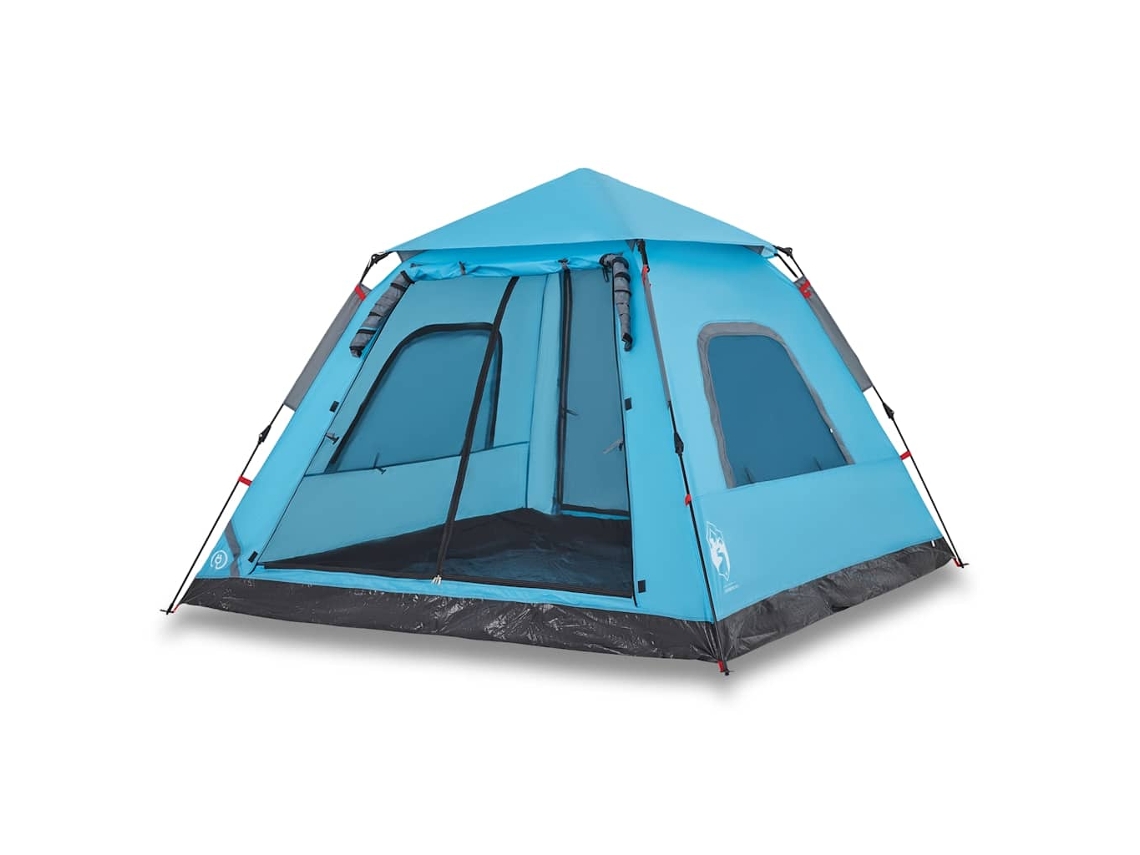 Camping Tent, Camping Tents Vidaxl Azul Poliéster (5 Pessoas)