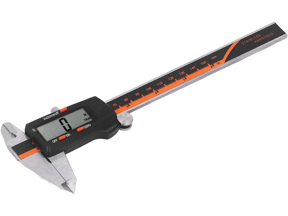 Paquímetro Digital Denash Com Visor Lcd E Escala Fracionária Para De