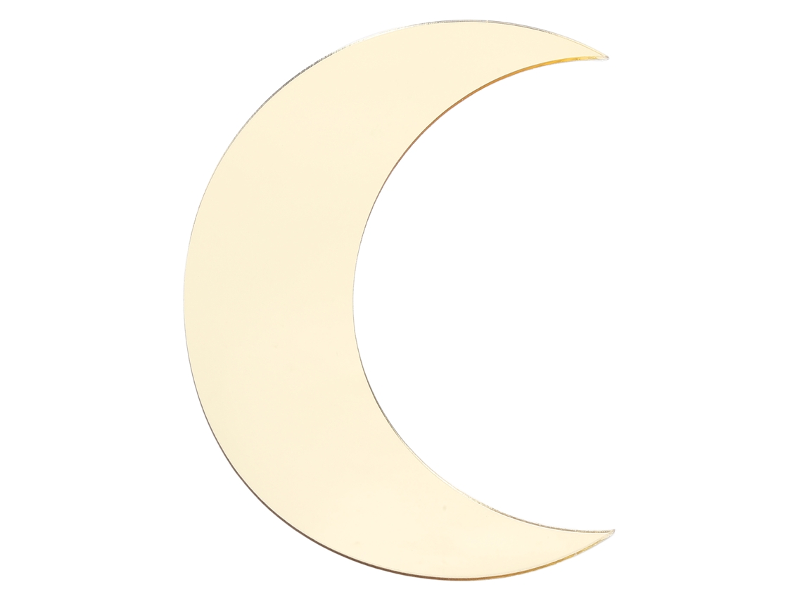 Adesivo Parede Espelho Forma Lua Dourado Worten