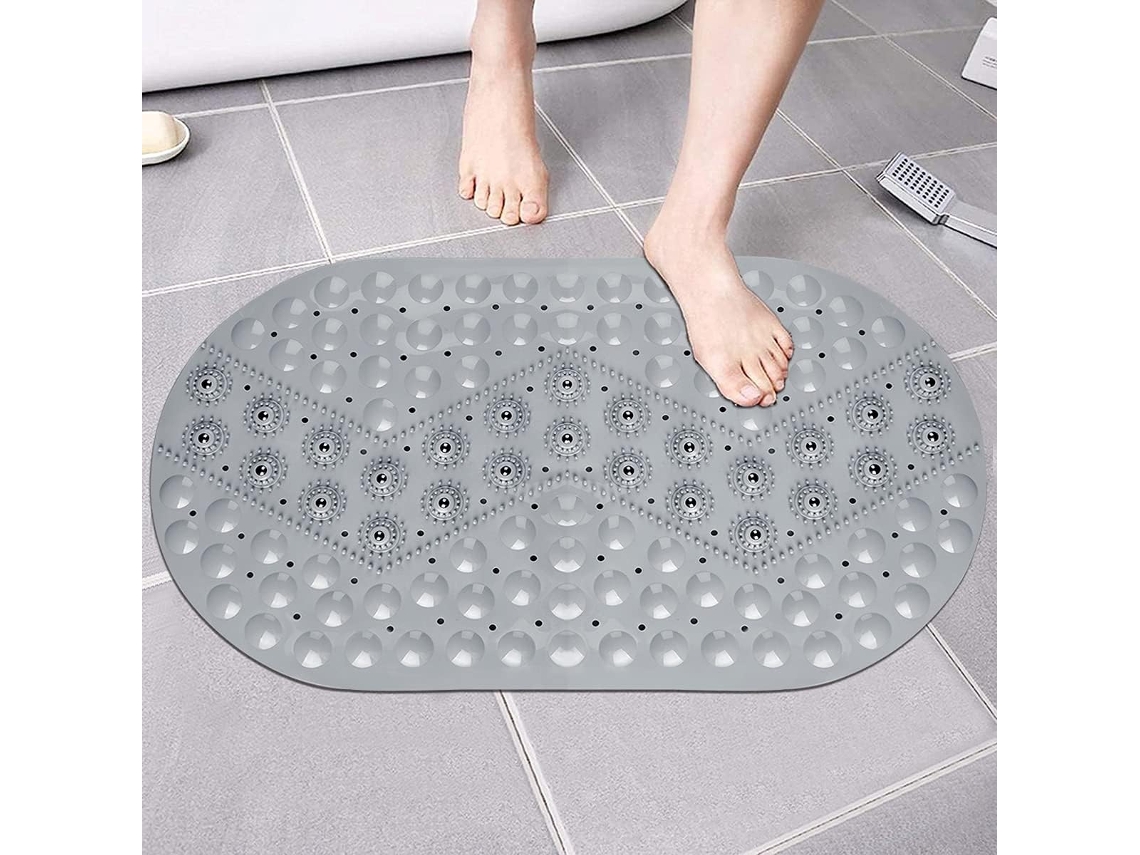 Tapete De Chuveiro Pvc Com Ventosas, Massagem Magnética, 69x39 Cm