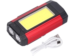 Lanterna De Trabalho Cob Recarregável Via Usb Com Gancho Magnético,