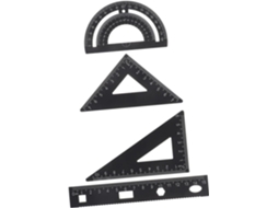 Conjunto de 4 réguas de metal Kichouse, com elo de alumínio, duráveis e portáteis, ideais para uso fora da mesa e para diversas aplicações.
