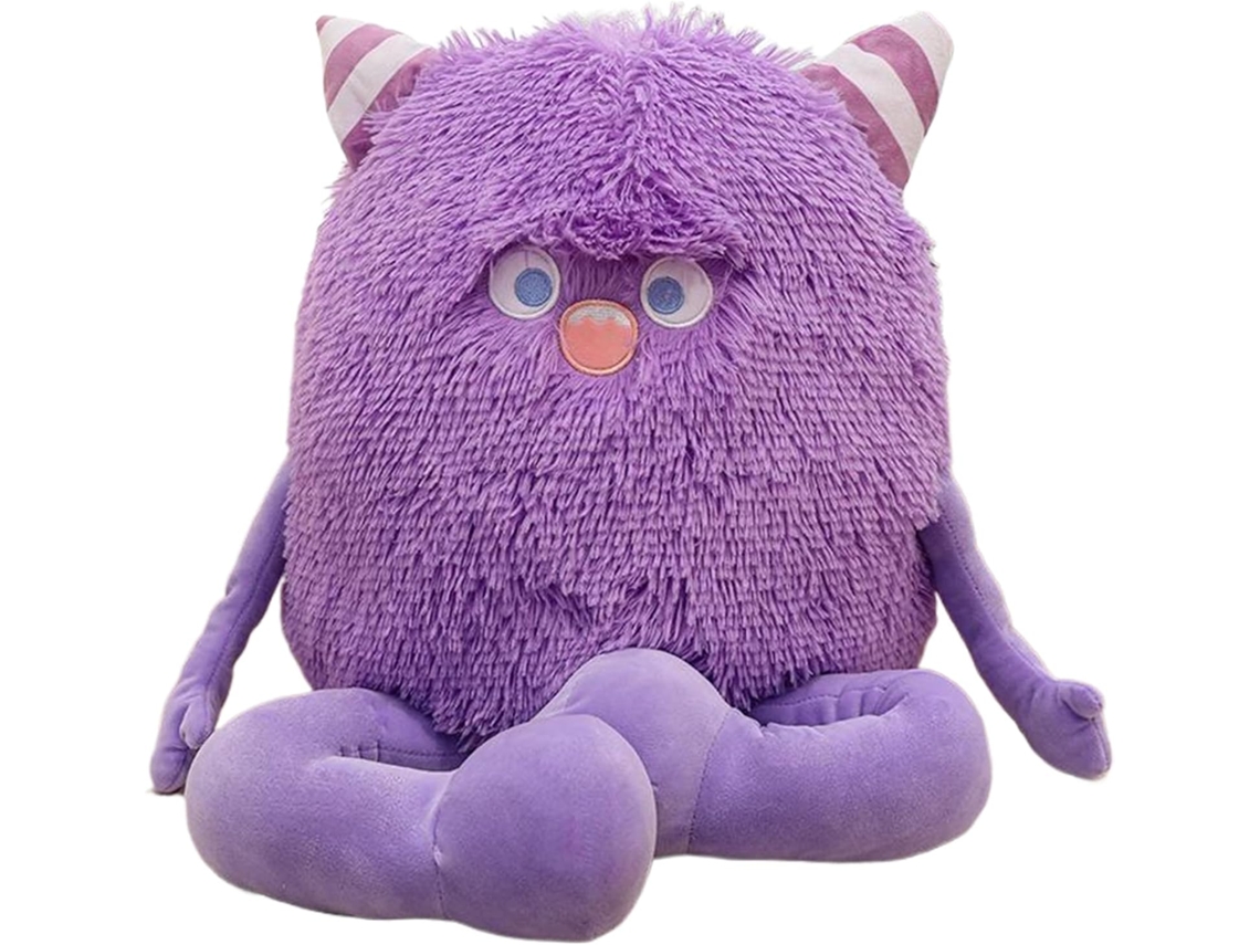 Monstro De Pelúcia 50 Cm Com Chifre, Bichinho Fofo Braços E Pernas,