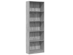 Bookcase, Bookcases Vidaxl Cinzeto Madeira Processada (n/a)
