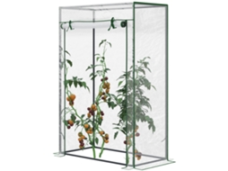 Estufa OUTSUNNY Aço e PVC (Verde - 100x50x150 cm)