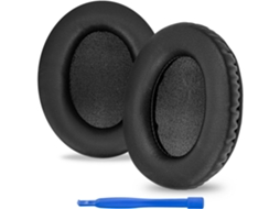 Almofadas Zruxe Para Auscultadores Hyperx Cloud Iii/ii/alpha/stinger/flight (couro Ecológico, Espuma De Memória, Preto)