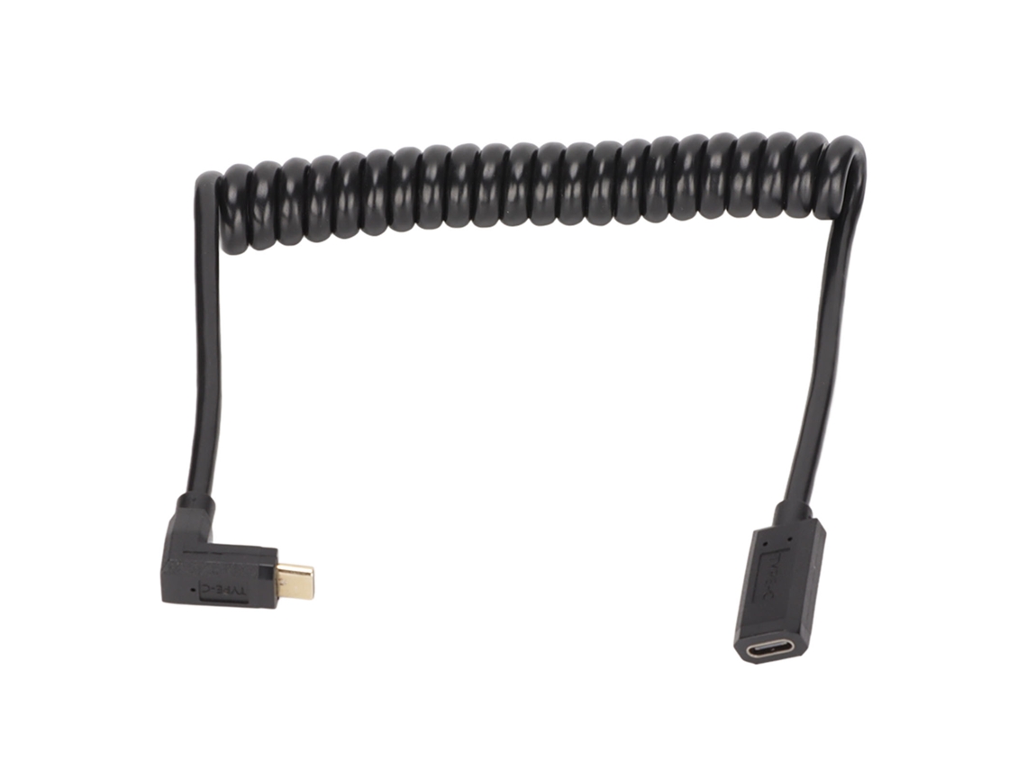 Aetheria cabo Usb C Feminino para Masculino 4k 60hz 3a 10gbps 1.2m Mola Helical Usb 3.1