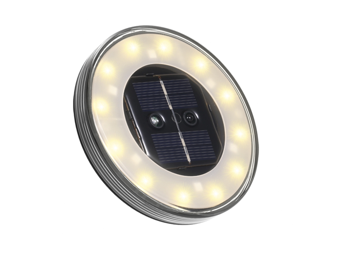 Tomshine 4 lâmpadas solares de disco RGB com indução humana IP65 impermeável para jardim piscina S/MARCA