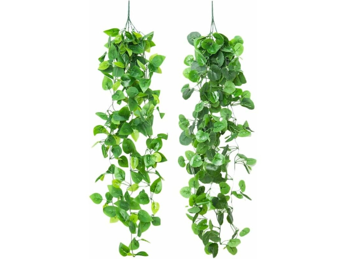 Conjunto de 2 Plantas Artificiais Hera Sintética para Pendurar, Decoração de Parede para Casa, Jardim, Ambientes Internos e Externos Klb BRILVIBERA
