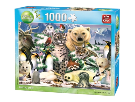 Puzzle KING Animal World Artic 1000 Pcs 1000 Peças Fauna