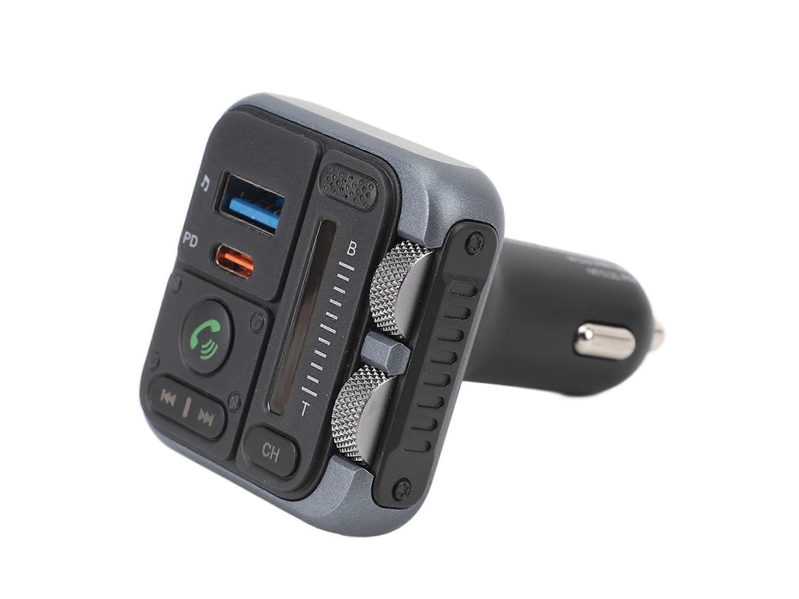 Carregador De Carro Usb Tipo C Com Transmissor Bluetooth E Mp3 Player Brilvibera