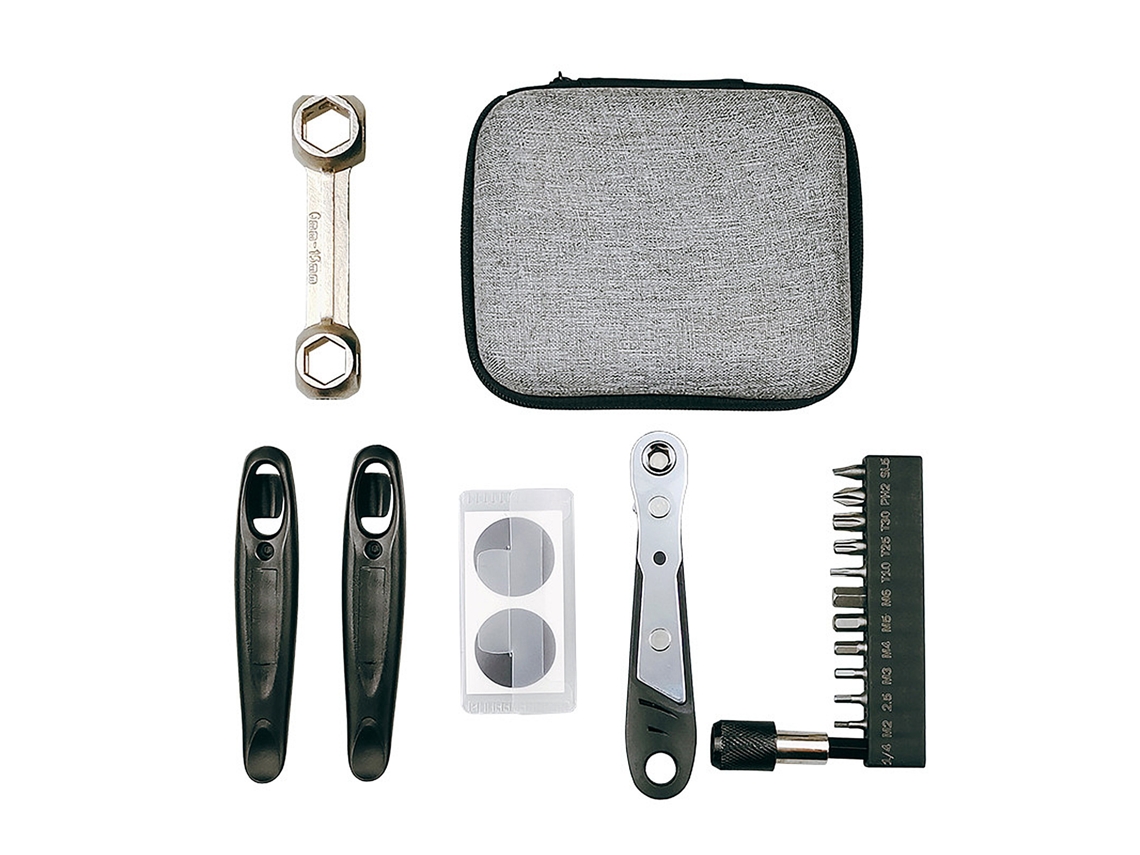 Kit de ferramentas para reparação de bicicleta portátil multifuncional para manutenção básica pneus corrente raios S/MARCA