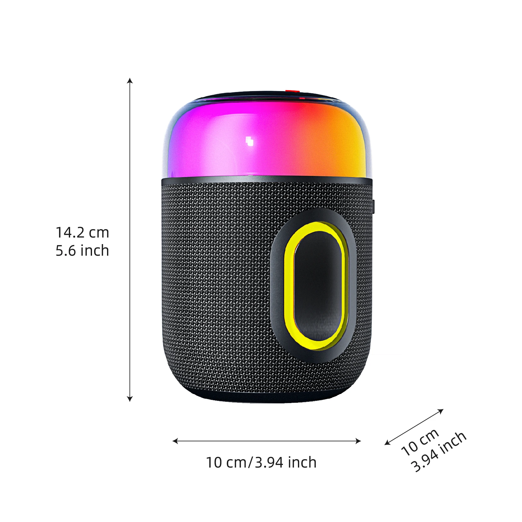 (preto) Caixa De Som Com Iluminação Rgb De 10w, Bluetooth 5.3, Sem Fio, 2000mah