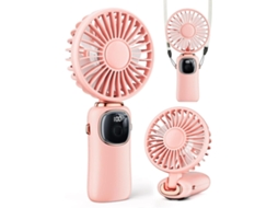 Ventilador Portátil De Mão, Operado Por Bateria 4000mah Com Led