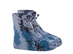 Capas de sapato impermeáveis e antiderrapantes, tamanho G, camufladas para uso externo, na cor azul.