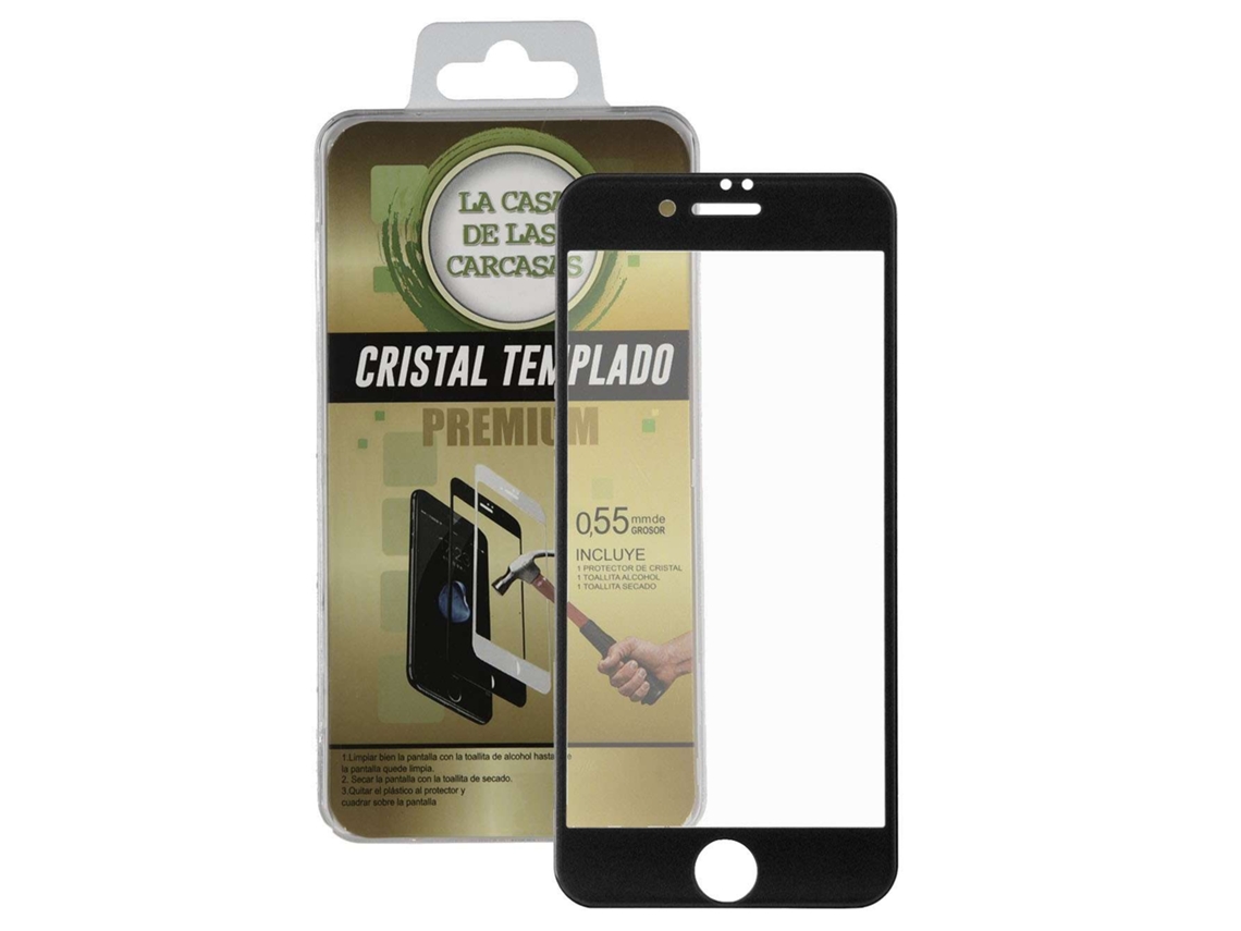 Película De Vidro Temperado Completa Preto Para Iphone 6 Plus