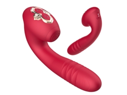 Vibrador Telescópico de Vibração para Mulheres Vermelho YIZHOOD