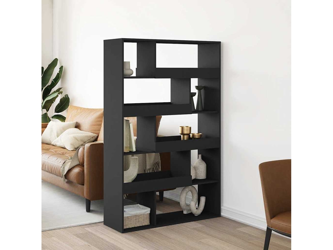 Vidaxl Divisória 100x33x156,5 Cm Derivados De Madeira Preto