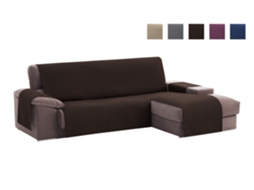 Capa de Sofá TEXTIL HOME Adele (Castanho - 240 x 220 cm)