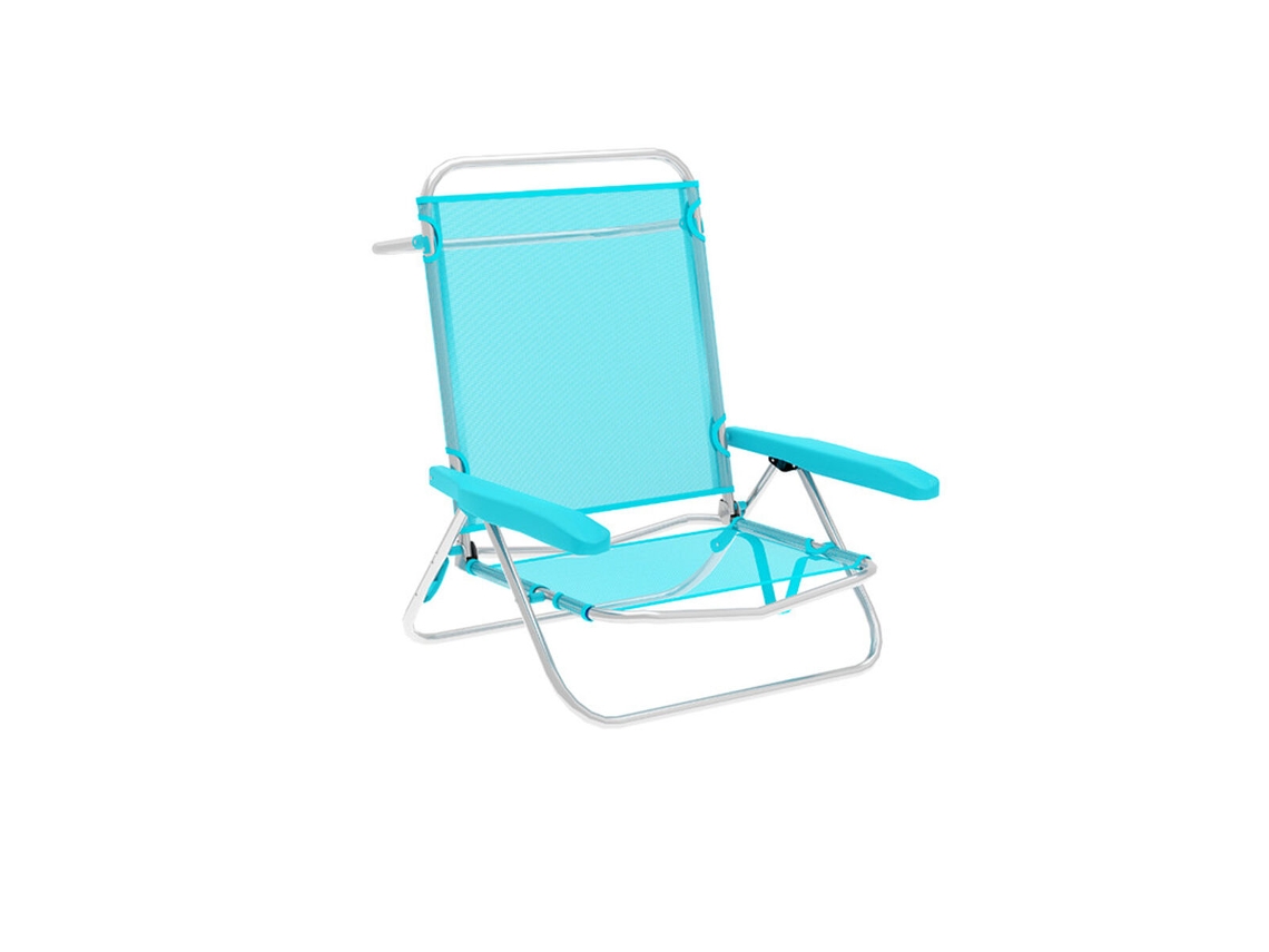 Marbueno Chaise Dobrável 5 Posições Alumínio Água-marinha Praia E Piscina 63x76x78 Cm 10309