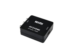 Adaptador Conversor Mini Rca Av para Hdmi, Conversor Composto Av para Hdmi para Hdtv 1080p Portátil Exterior Viagem Compacta Wifi Noturna STELASPLEN