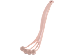 Escova De Banho Esfoliante Corporal Baluue Com Cabo Longo, Silicone Rosa, Para Homens E Mulheres, Limpeza Da Pele